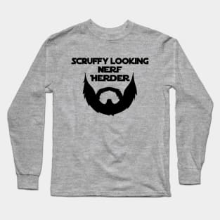 Scruffy Looking Nerf Herder Beard (Black) Long Sleeve T-Shirt